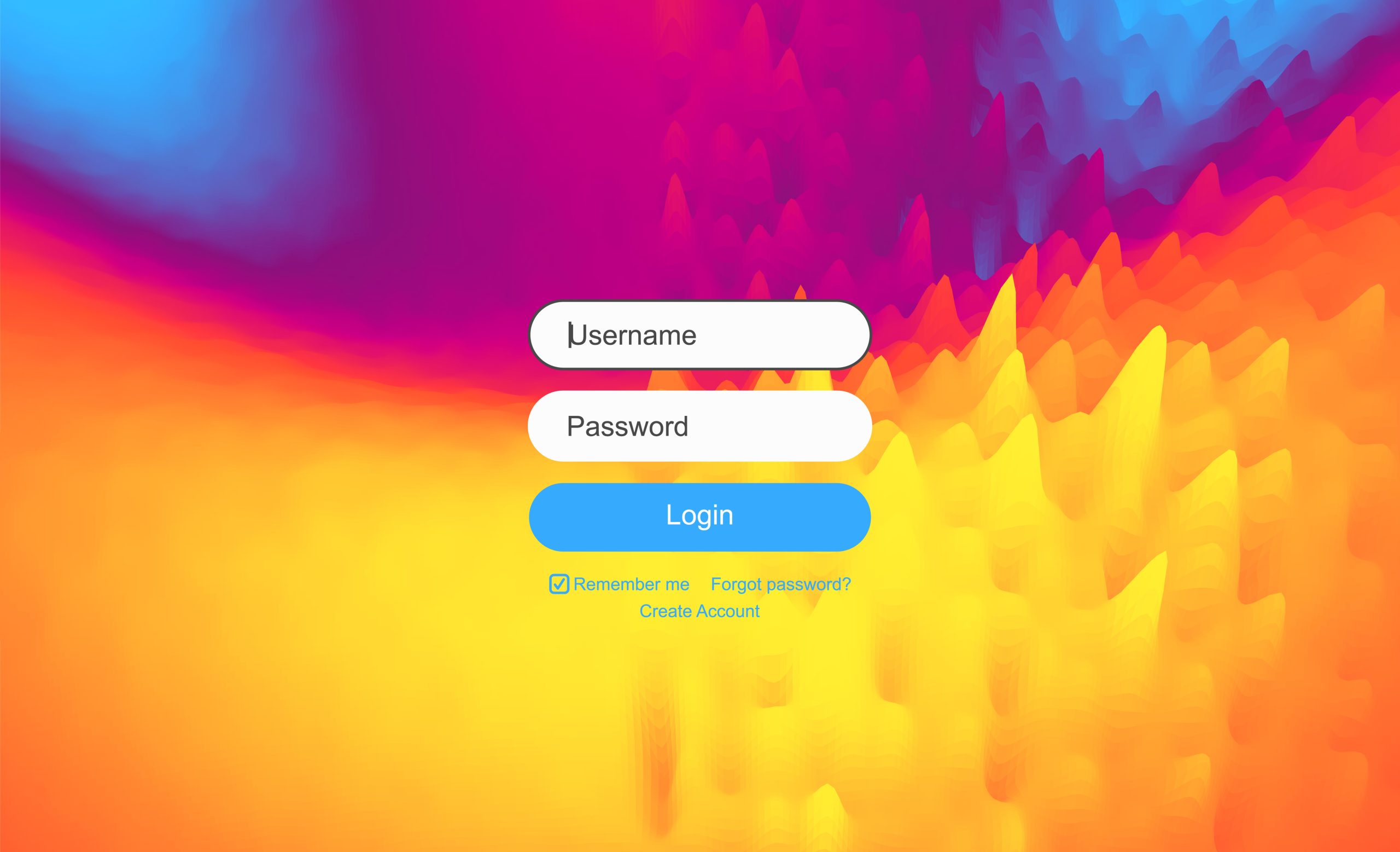 Image of a login screen